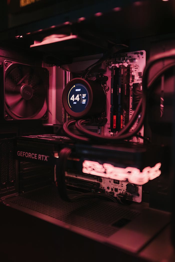 The Art of Drawing Readers In: Your attractive post title goes here Detailed view of a gaming PC build showcasing high-performance components and cooling system.